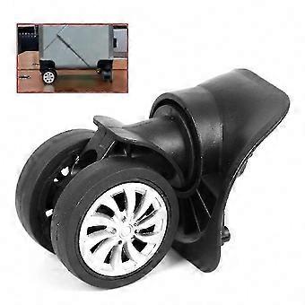 4pcs/set Universal Black Swivel Luggage Wheels Replacement for Suitcase, Dual Roller Travel Wheels for Outdoor Use