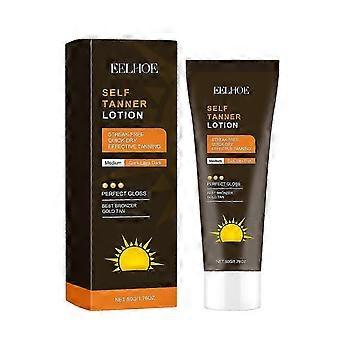 Quick Outdoor Self Tanner Lotion - Hydrating, Natural Glow, Anti-Wrinkle, 50g_H