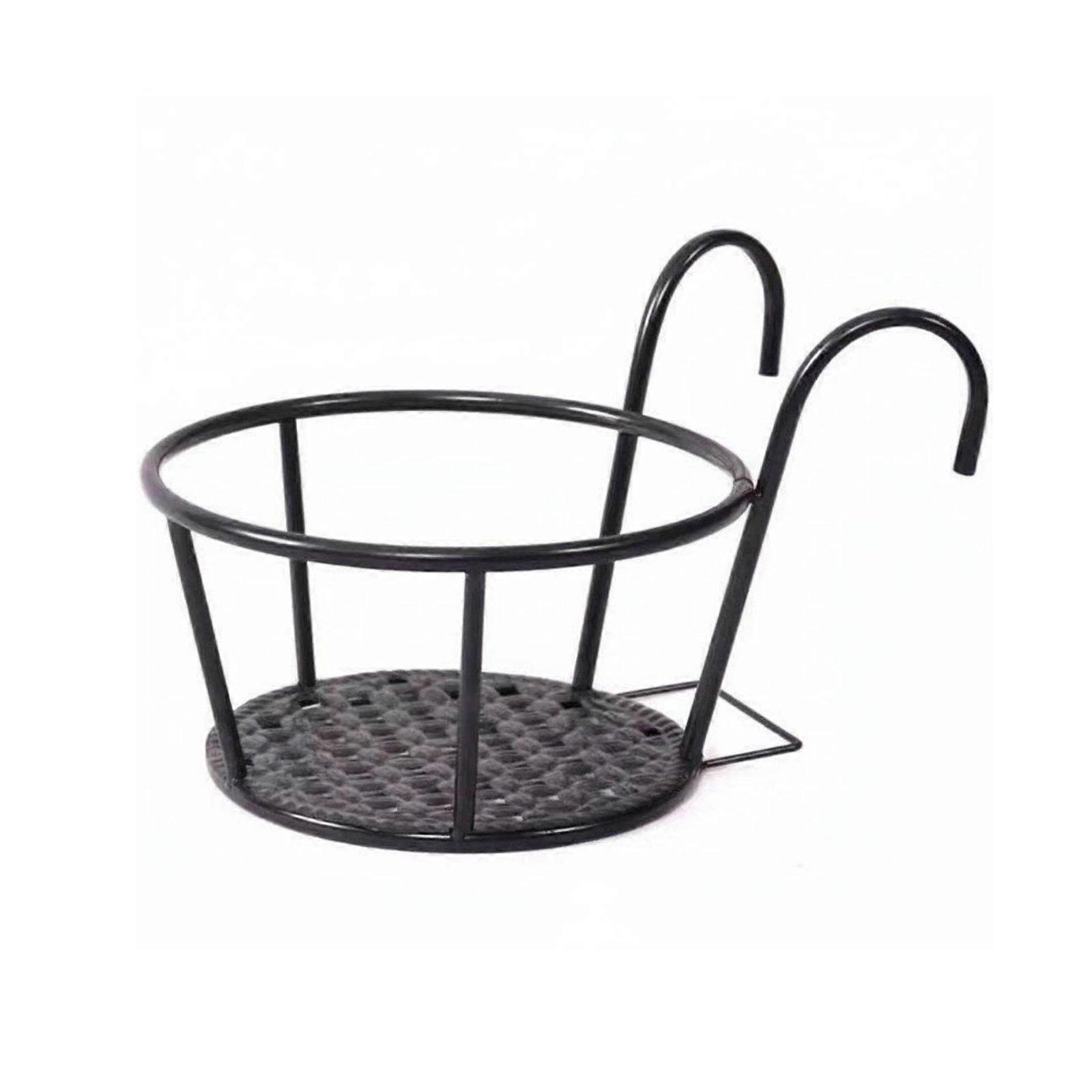 Railing Planter Box Space-Saving Hanging Railing Basket Easy Installation bloom