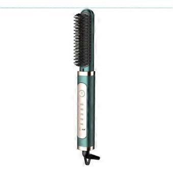 Hair Straightening Brush with Negative Ion Frizz Control, AntiScald Design and Auto Shut Off, Black