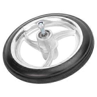 7 tommer funksjonshemmet forhjul aluminiumslegering sklisikker polyuretan dekk erstatning 8mm YEMAA