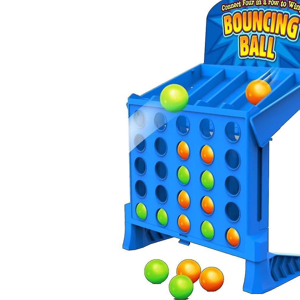 Children's Bouncing Linking Shots Educational Four-line Board Game