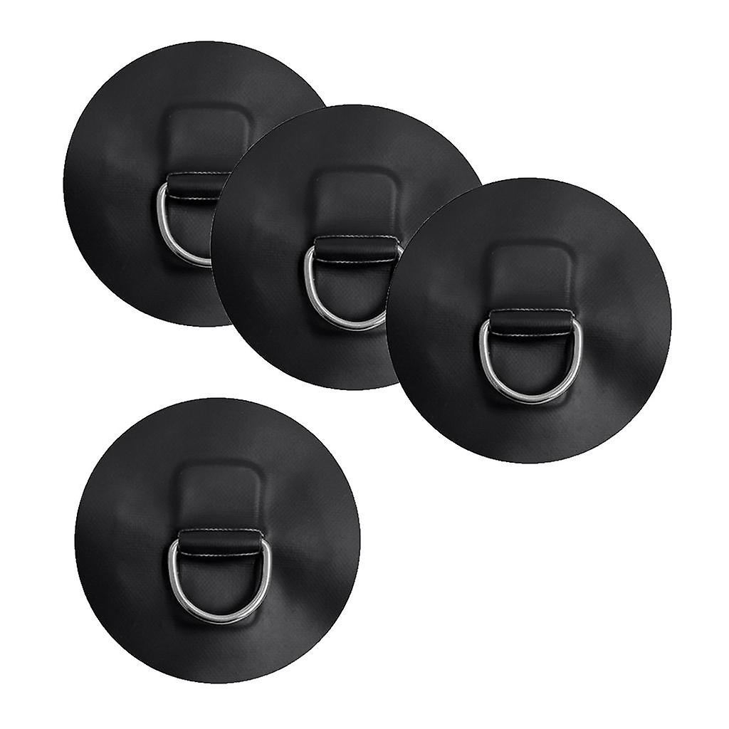 4 Pieces D-ring Pad Patch for Inflatable Boat Raft Dinghy Kayak Red