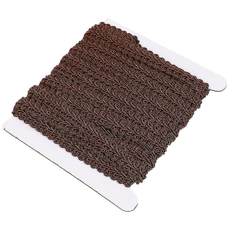1350X1.2cm Coffee Window Treatment Replacement Parts 1 Roll Polyester Woven Gimp Braid Trim Lace For