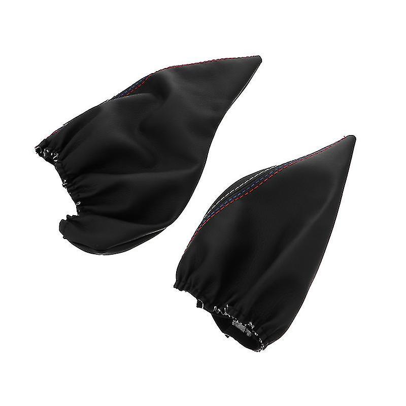 25X15cm Assorted Color Vehicle Shift Boots 2pcs Gear Shifter Dust Cover Car Knob Gaiter Compatible W