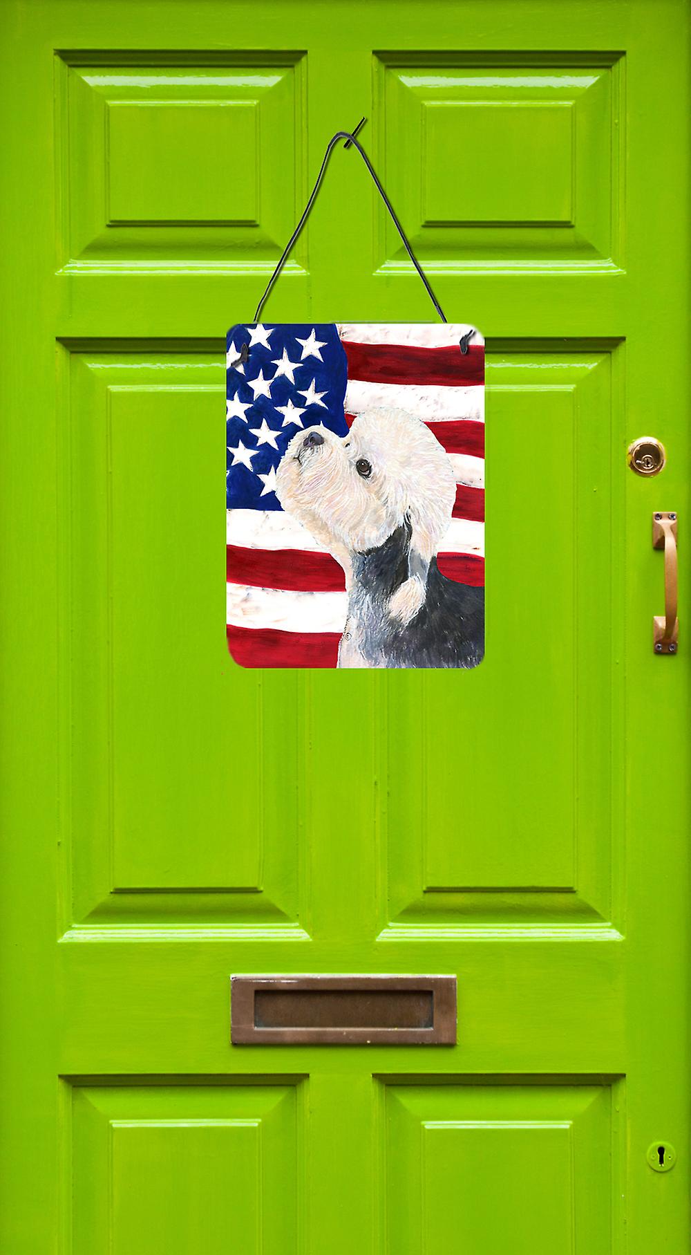 USA American Flag with Dandie Dinmont Terrier Wall or Door ...
