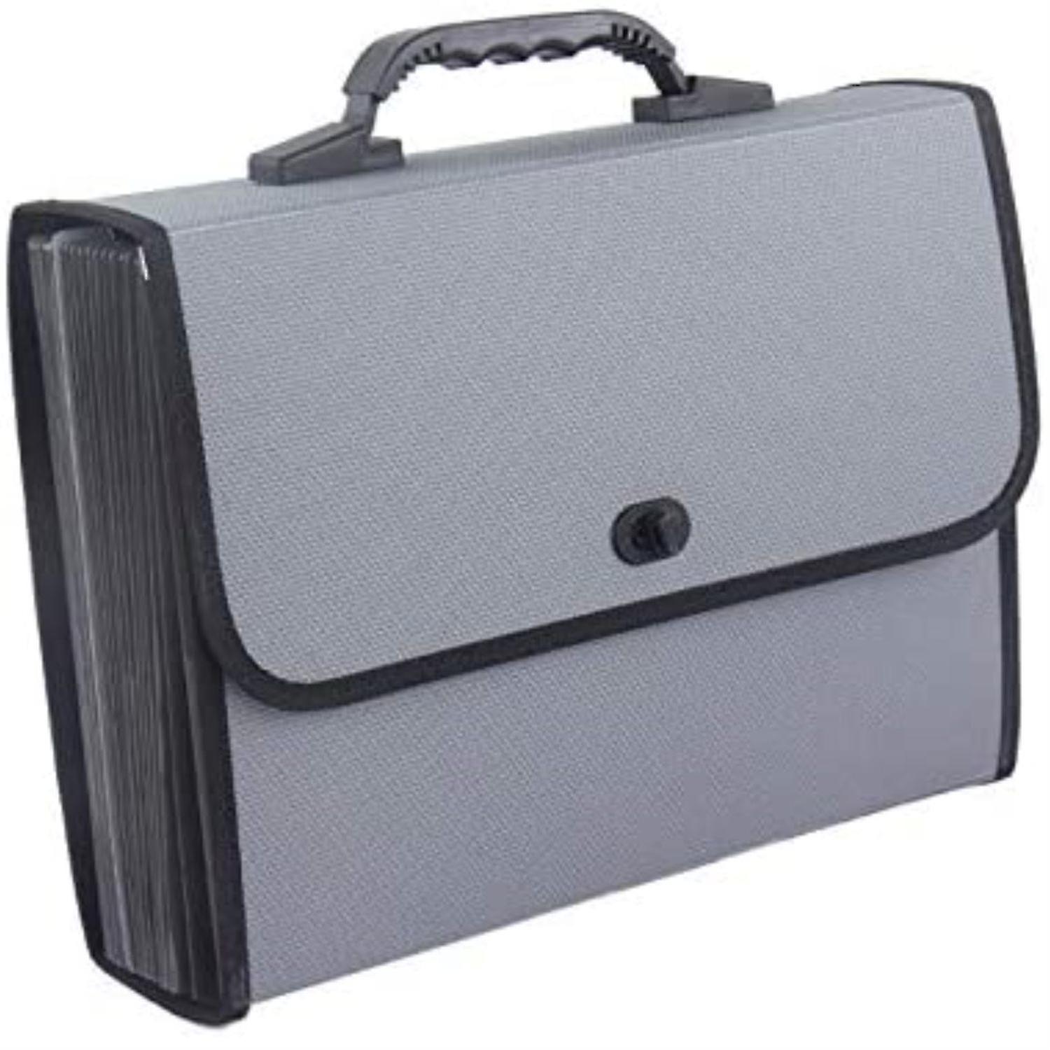 Expanding File Folders A4 Paperwork Carrying Case, Office School Insurance Document Briefcase For Teac