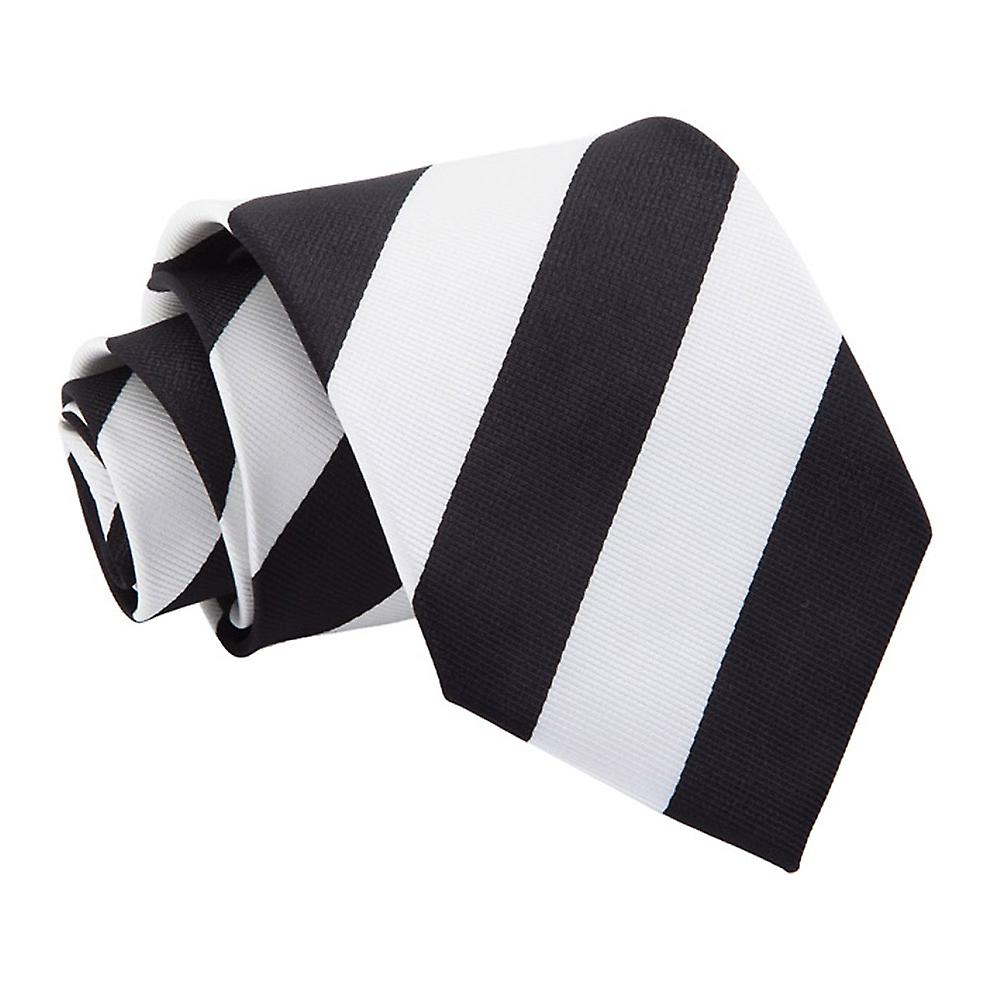 Black and White Striped Tie