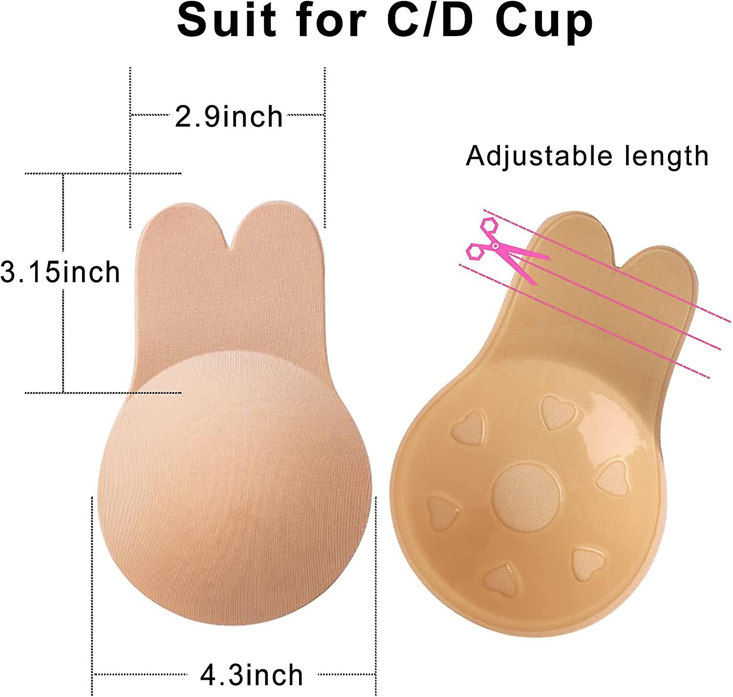 CUKIN 3 Paar Silikon Klebe BH - Unsichtbar Für Rückenfreie Kleidung