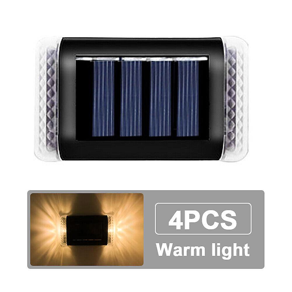 4x Super Bright Solar Powered Door Fence Wall Lights Led Outdoor Garden Lamp