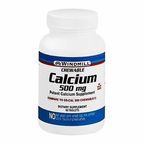 Windmill Health Calcium,500mg ,60 Tabs (Pack of 6)