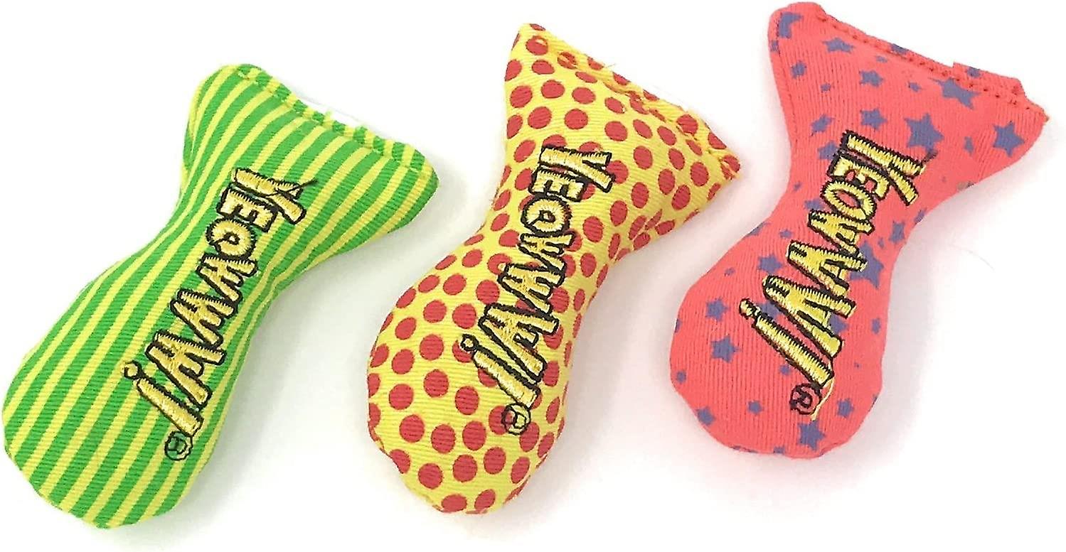 3PK Yeow Interactive Small Cat Kitten Stinkie Fish With Catnip Toy Play Cat Gift