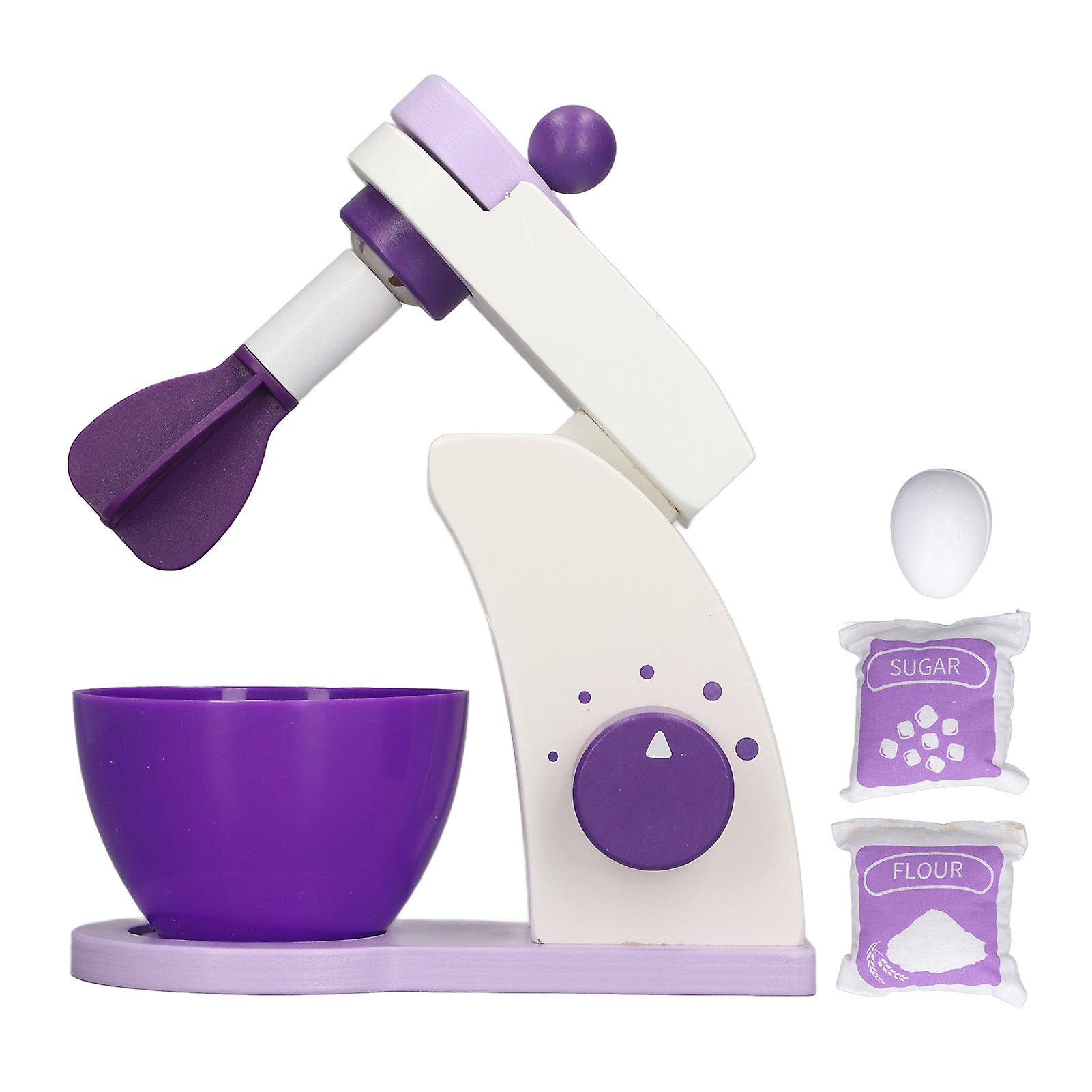 Realistic Wooden Mixer Toy for Kids' Pretend Play and Learning