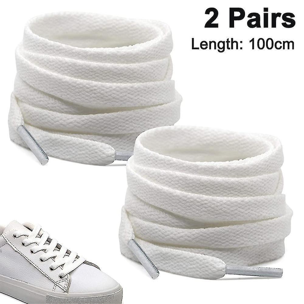 2 Pair Flat Shoe Laces Shoelaces For Athletic Running Sneakers Shoes Boot Strings