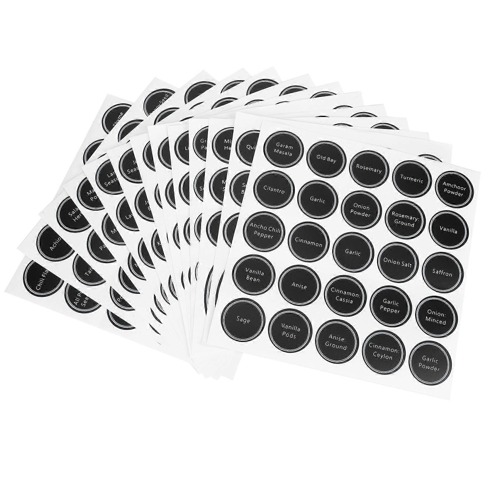 Spice Jar Labels,13Pcs Reusable Printed Labels Spice Jar Sticker Label Sticker Enhanced Durability