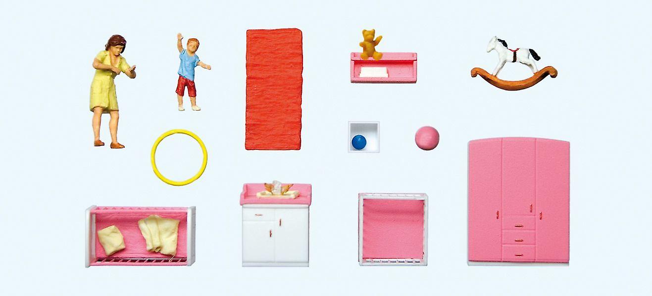 Preiser PR10645 Nursery Scene (2) HO 1:87 (OO gauge compatible) Plastic Painted Figures [HO] Scale model