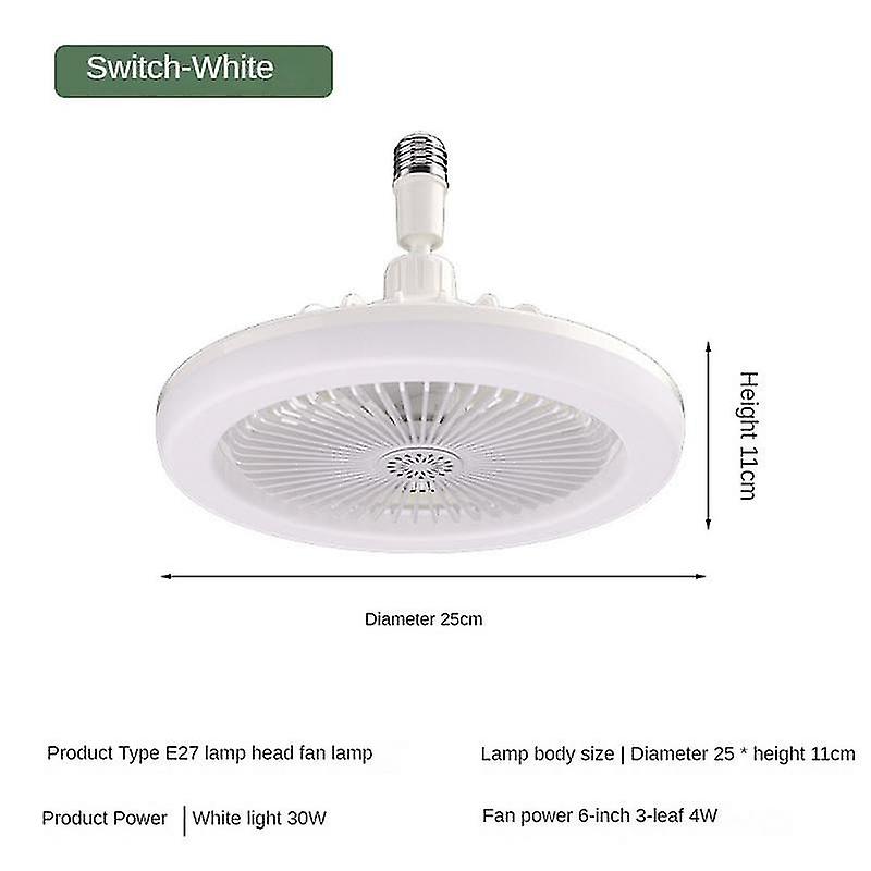 30w Ceiling Fan E27 With Led Light And Remote Control 360  Rotation Cooling Electric Fan