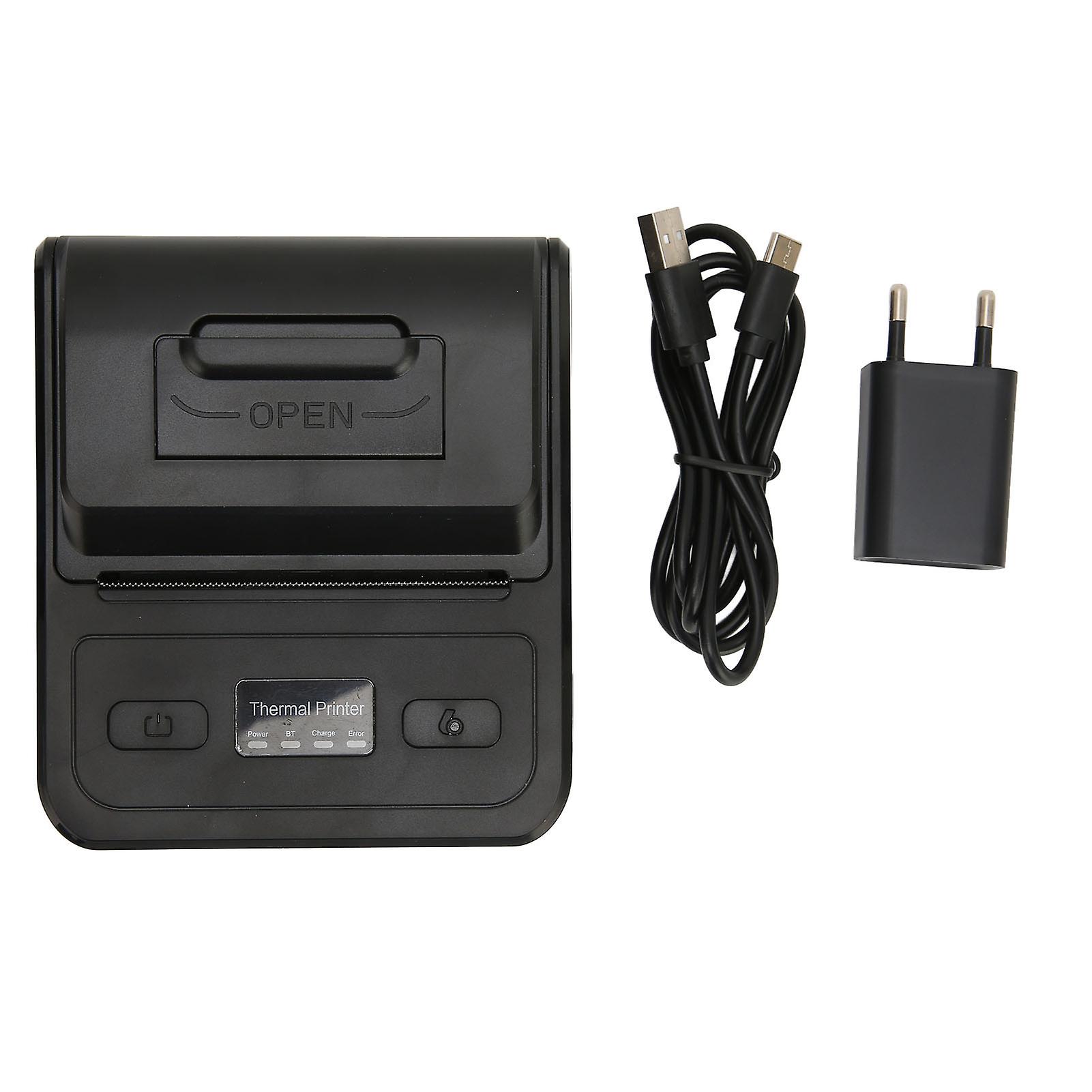 Fast Thermal Label Printer with 2000mAh Battery Type C Interface for Home Office Use