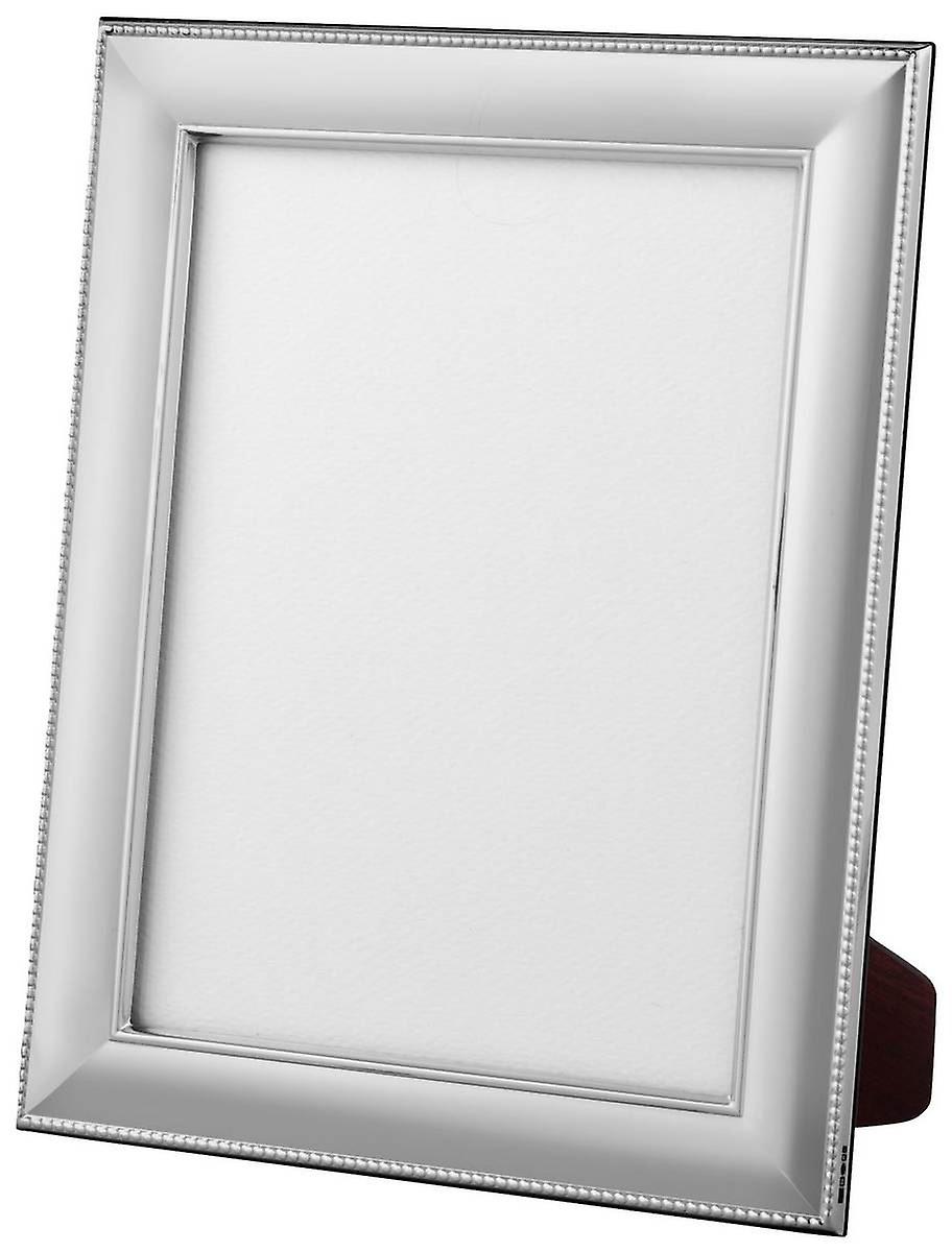 Orton West Beaded Edge Sterling Silver 10 x 8 Photo Frame - Silver
