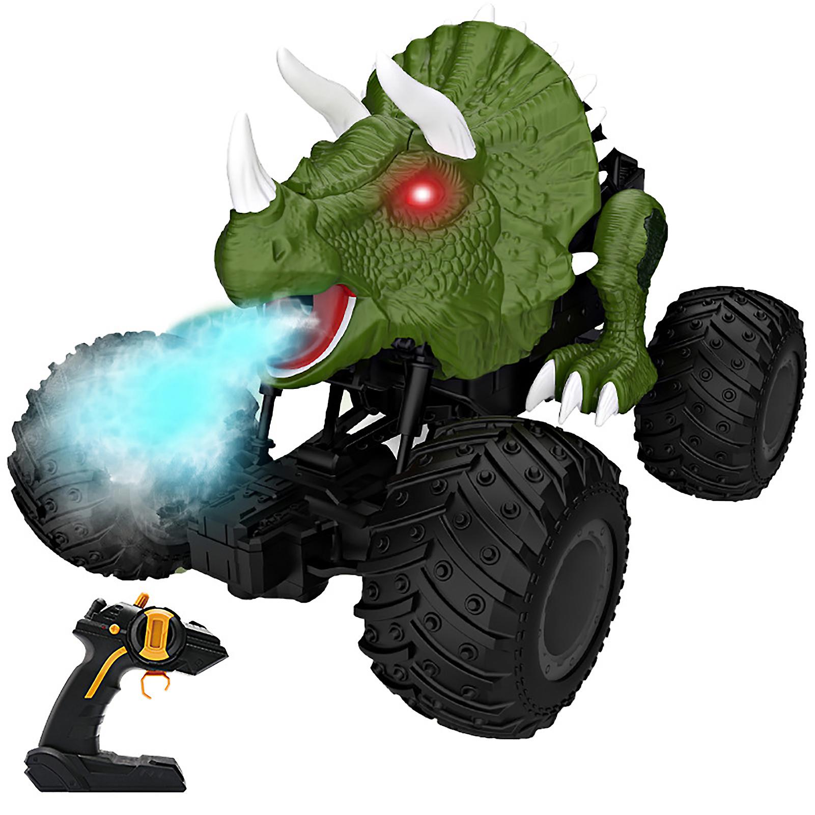 Fjärrkontroll Dinosaur Car Drift Truck med Smart Spray Full Functions för pojkar