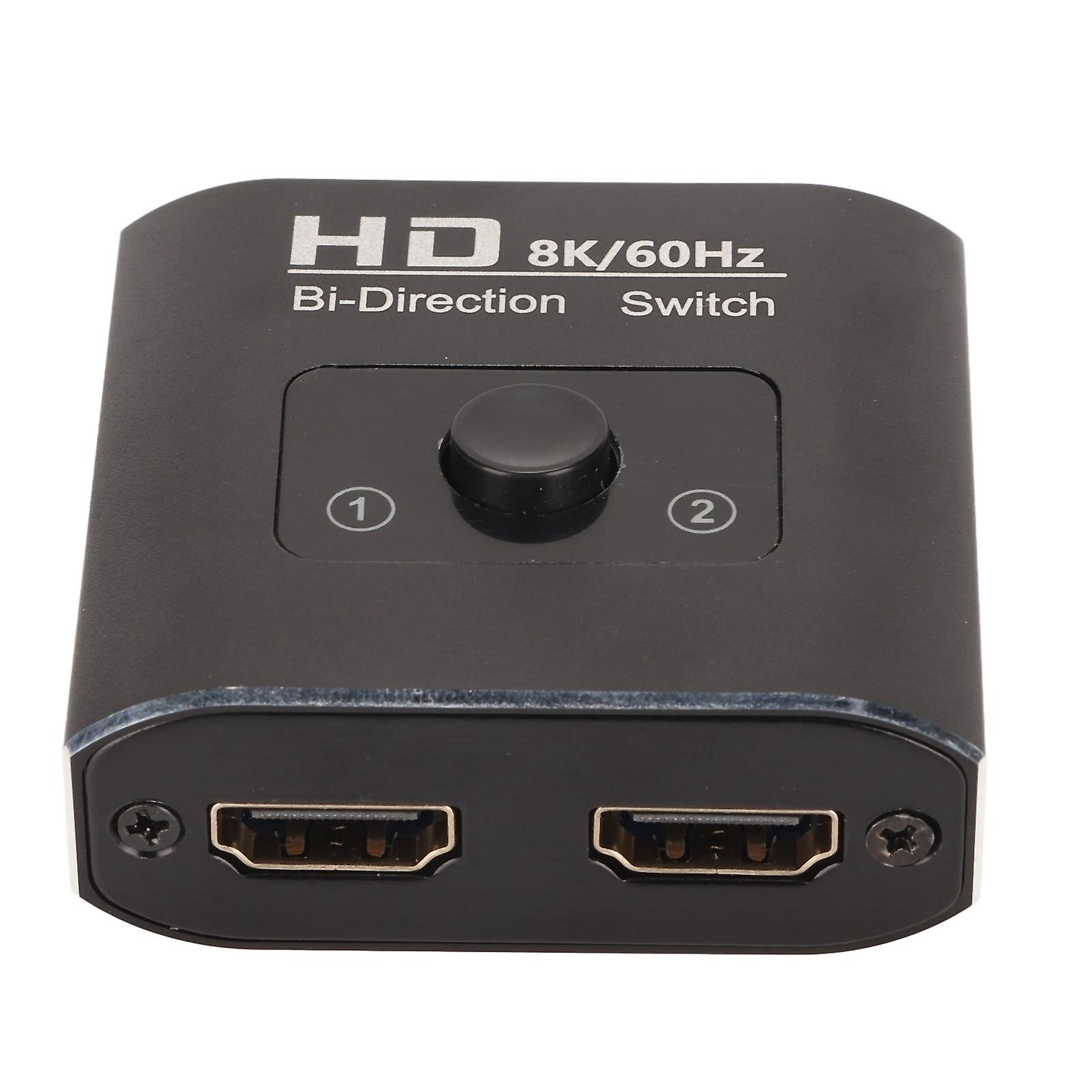 8K HD Multimedia Interface Switcher 2 in 1 Out HD Video Splitter 1 in 2 Out Bi Directional Switcher