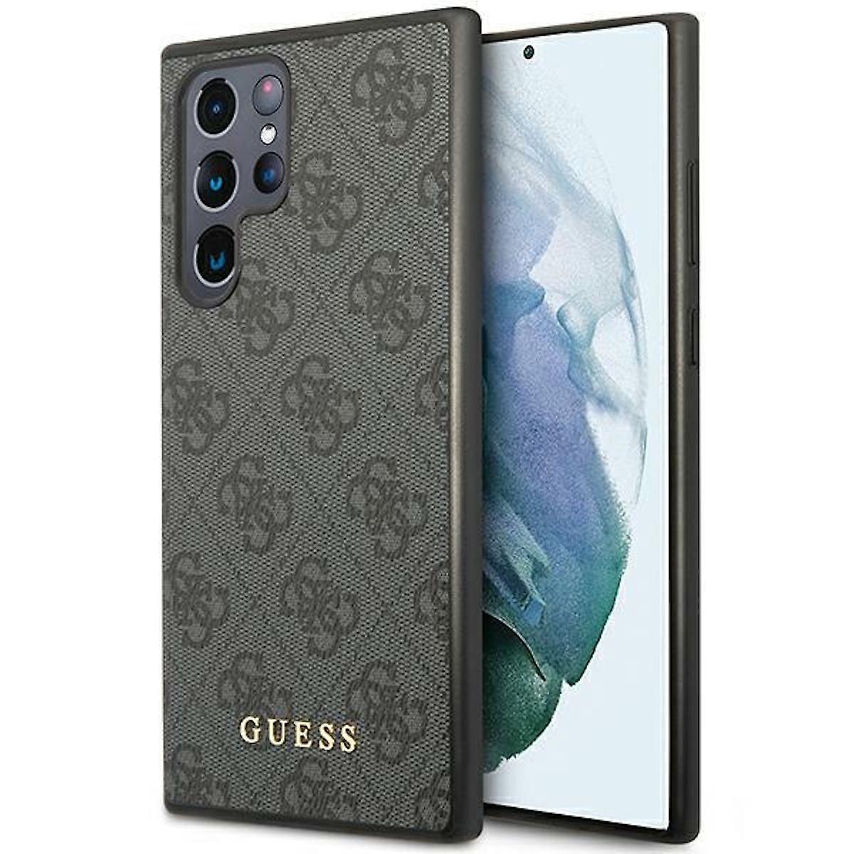 Guess Samsung Galaxy S24 Ultra 4G Metal Gold Logo Design Case