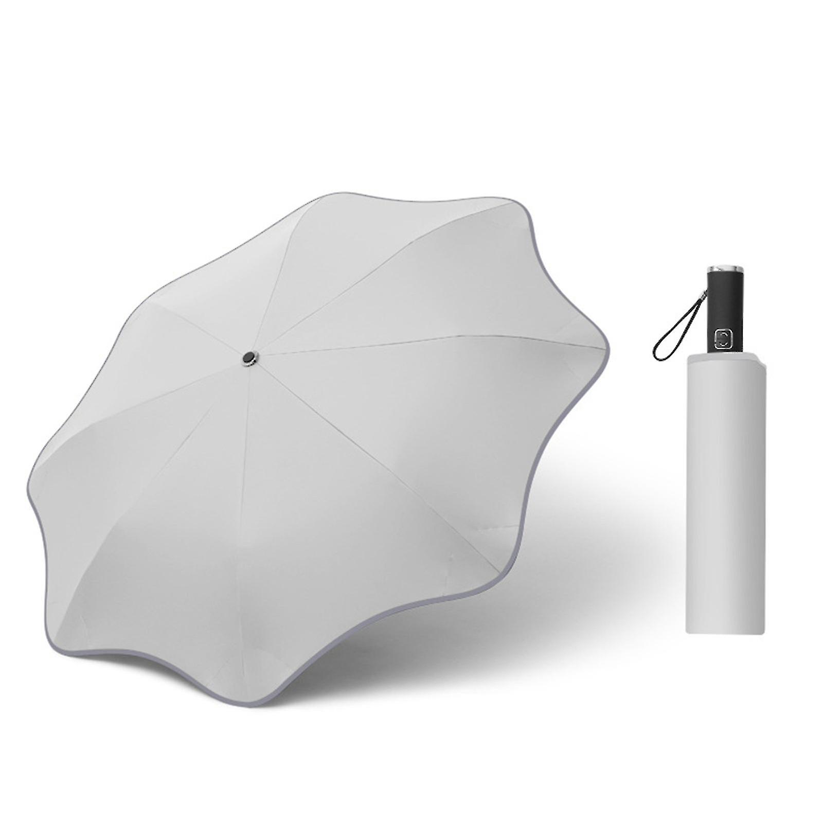 8 Ribs Automatic Umbrella- Folding Travel Umbrella Windproof Compact Automatic Umbrella Windproof Strong, Auto Open Close,-