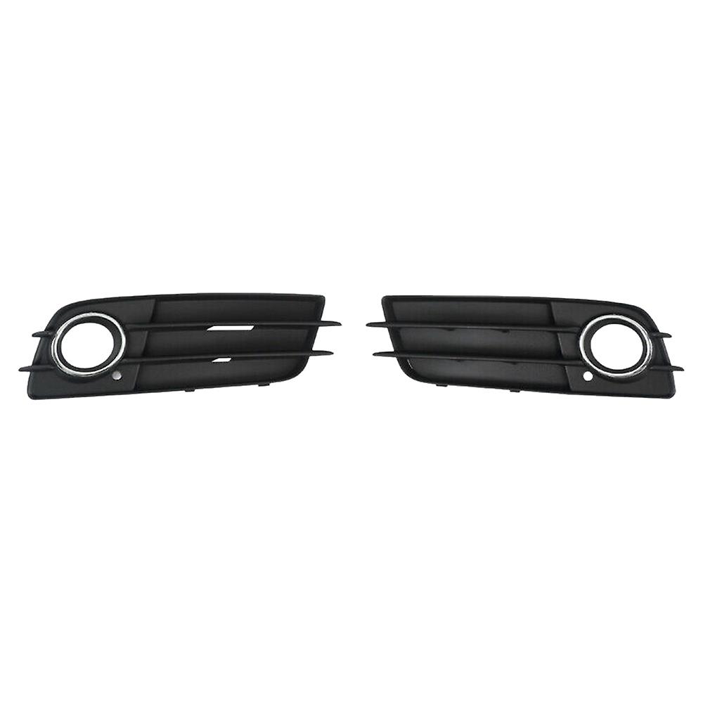 1 Pair Front Bumper Fog Light Grilles Replacement for- A4 S4 2008-2012 8K0807681C 8K0807682C