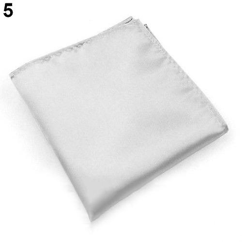 Men's Pocket Hanky Towel Plain Solid Color Wedding Party Square Handkerchief