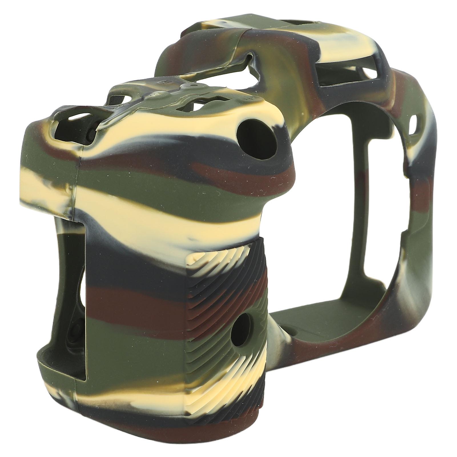 Soft Silicone Camera Case Anti Slip Silicone Protectiive Cover for R7 Digital Camera Camouflage 