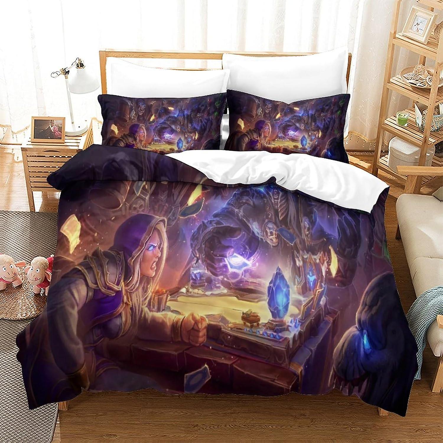 HOUKIG Hearthstone Collection Bedding Sets Patterned Soft Anti-fade Breathable 3D Printing Competitive Game Duvet Cover Set Fashionable Design, Suitab
