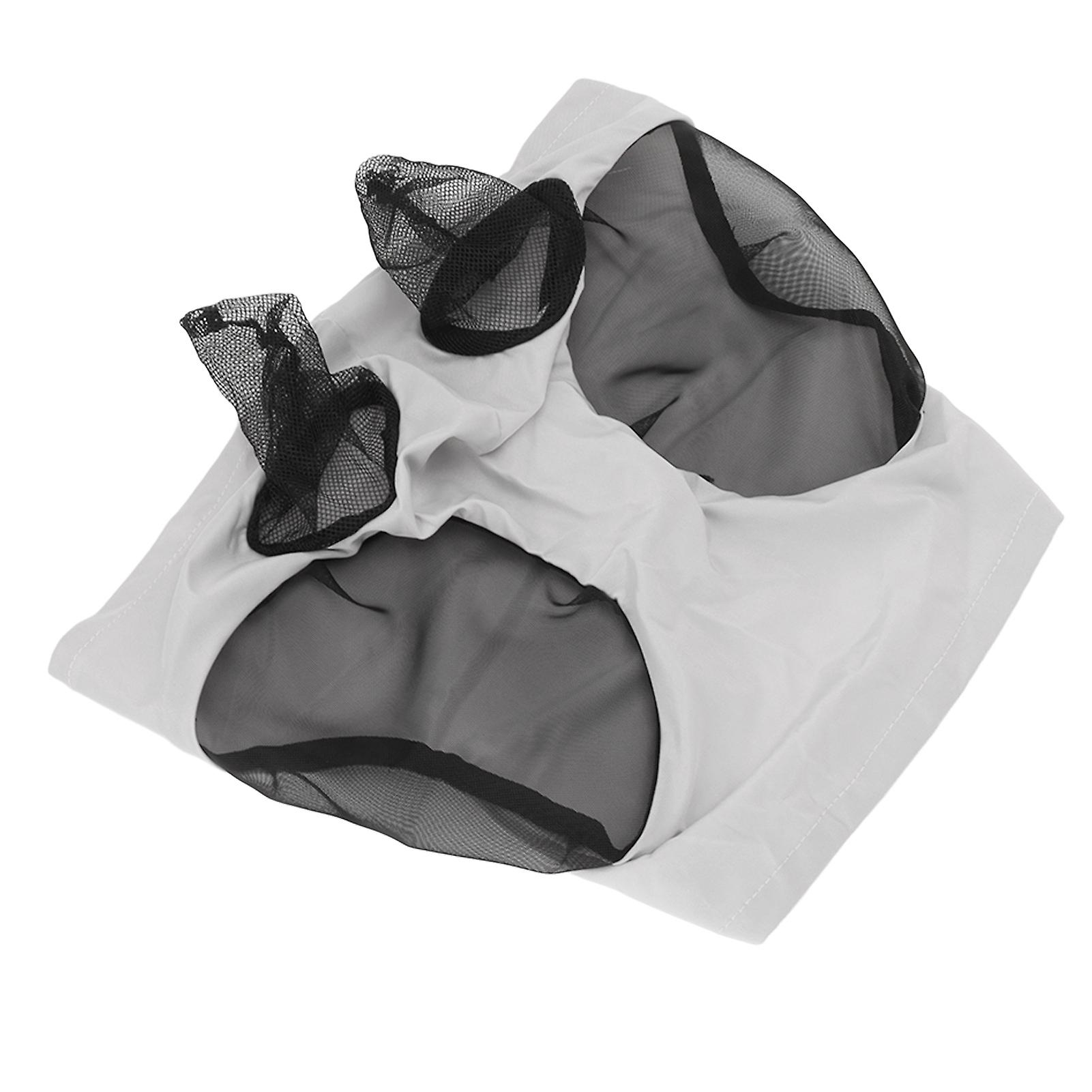 Horse Mesh Fly Mask Breathable Elastic Horse Face Mask with Ears Protection Riding Equestrian Equipment Gray