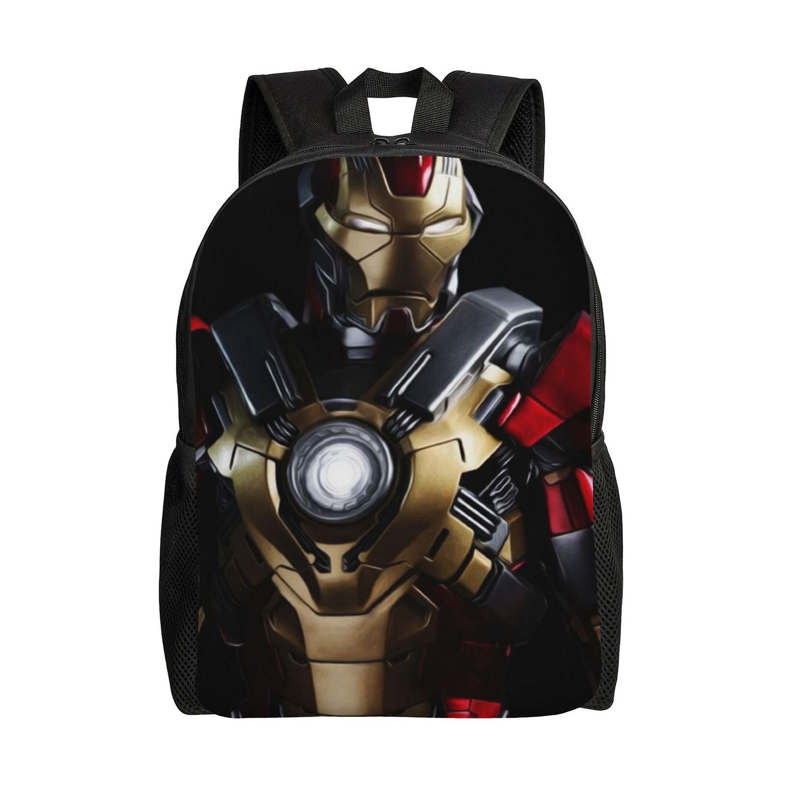 Iron Man Backpack, Travel Laptop Backpack, Water Resistant College School Computer Bag, Durable