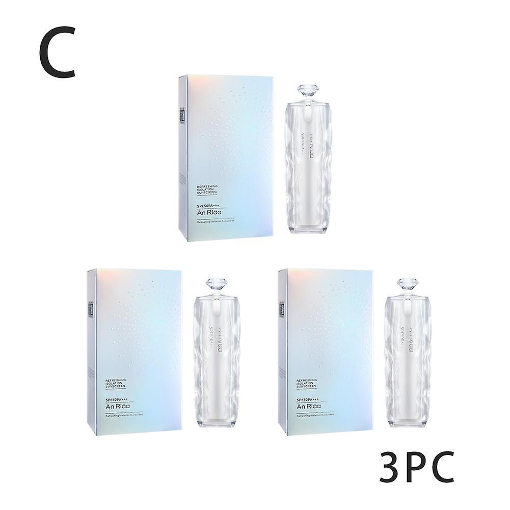 3PC(C)$Qiukou Anluola Clear Base Cream Sunscreen 2 in 1 SPF50 UV PA+++