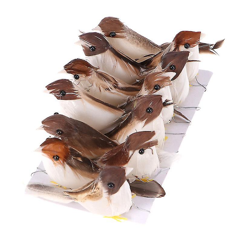12pcs Artificial Simulation Foam Bird