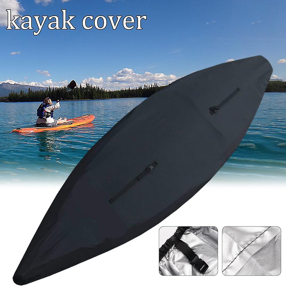 Black S: 1.8~2.6m (A)$Indoor and outdoor kayak cover 210D Oxford cloth coated silver kayak waterproof and dustproof cover