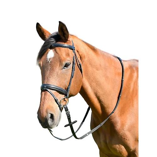 Kincade Classic Raised Flash Leather Plain Horse Bridle With Reins