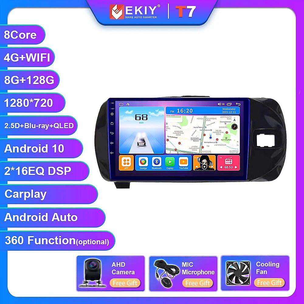 T7 Qled Android 10 Car Radio For Toyota Vitz 3 Iii Xp130 2014-2019 Smart Multimedia Video Player Navigation Gps No 2din Dvd