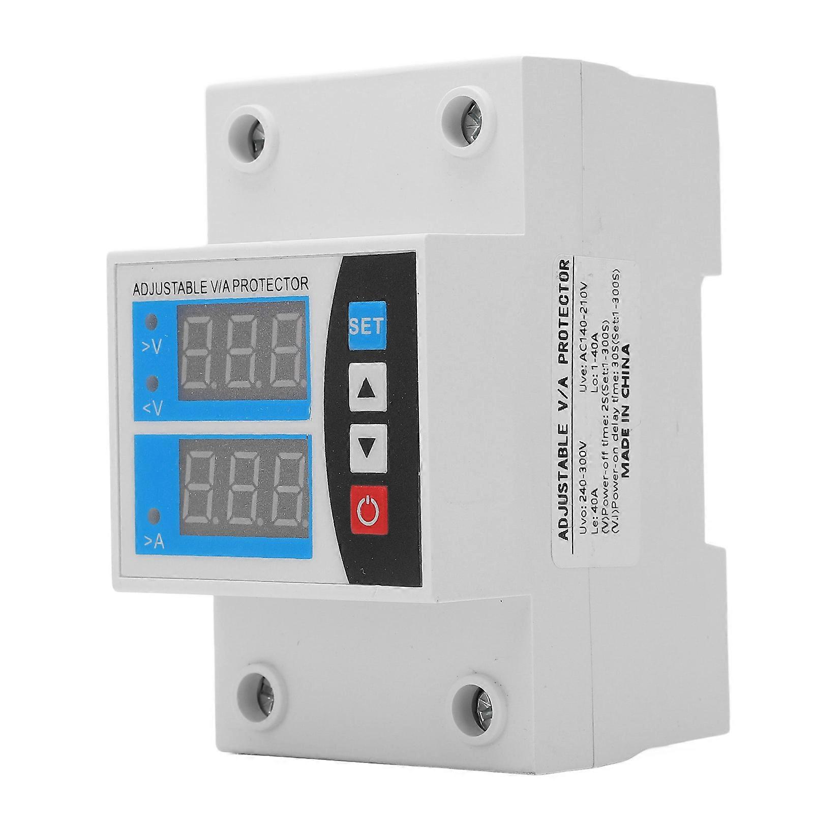 Over Under Voltage Protective Device Digital Display Protector Auto Reset 240V?300V 40A
