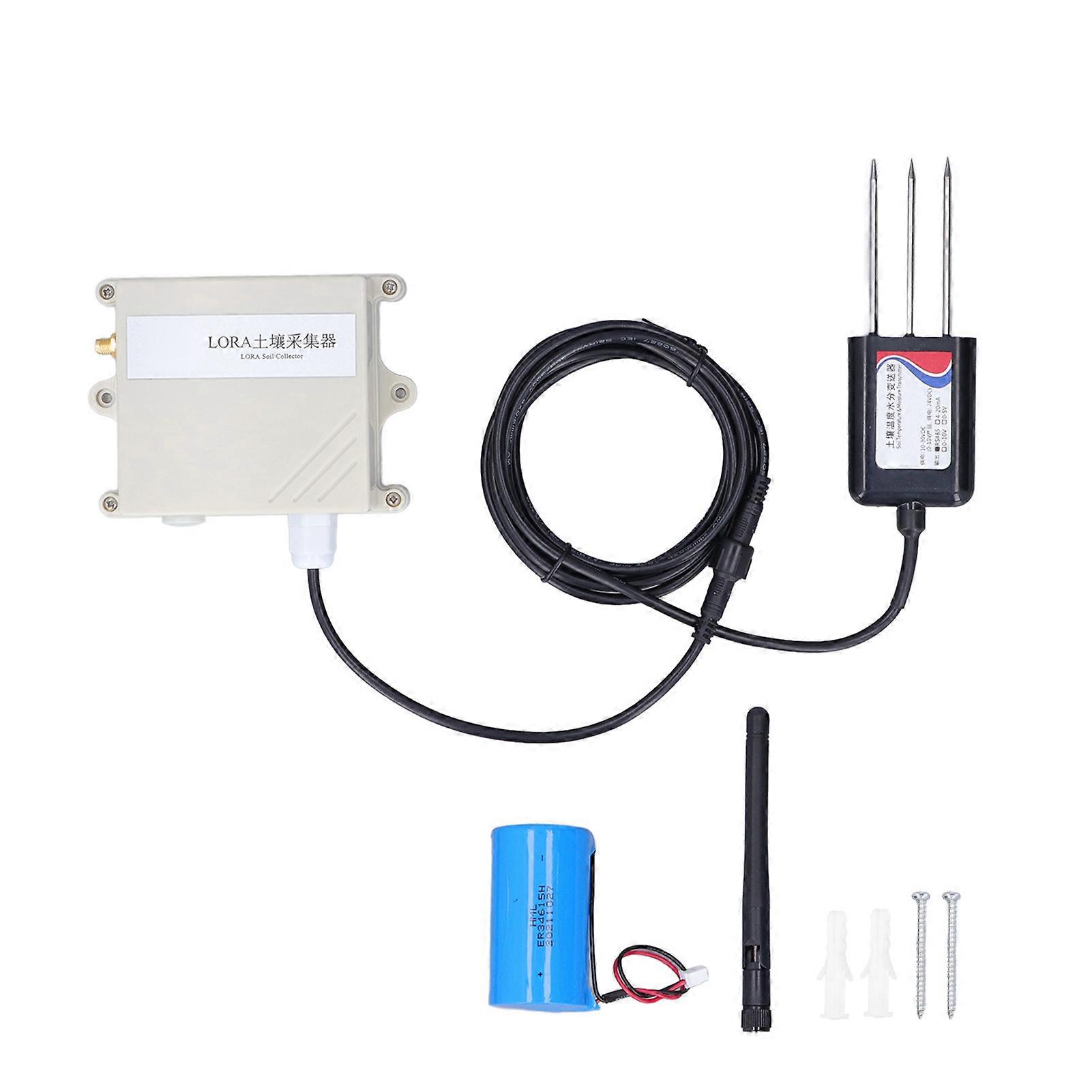 Soil Sensor Transmitter Wireless Waterproof Soil Moisture Temperature Sensor Collector for Garden NO.3904