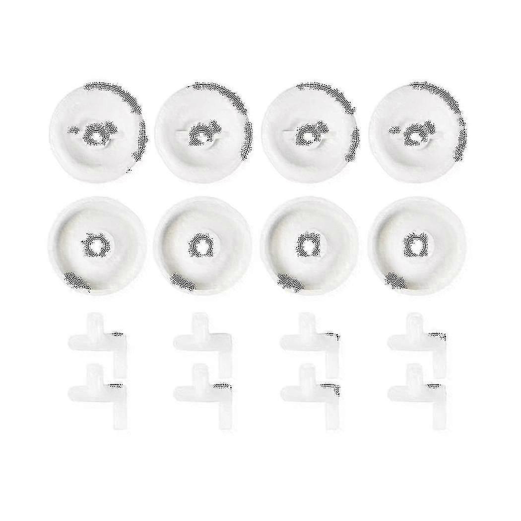 8 Pack Wd12x271 Replacement Dishwasher Dishrack Rollers And Studs - Lower Rack Wheel Kit Compatible