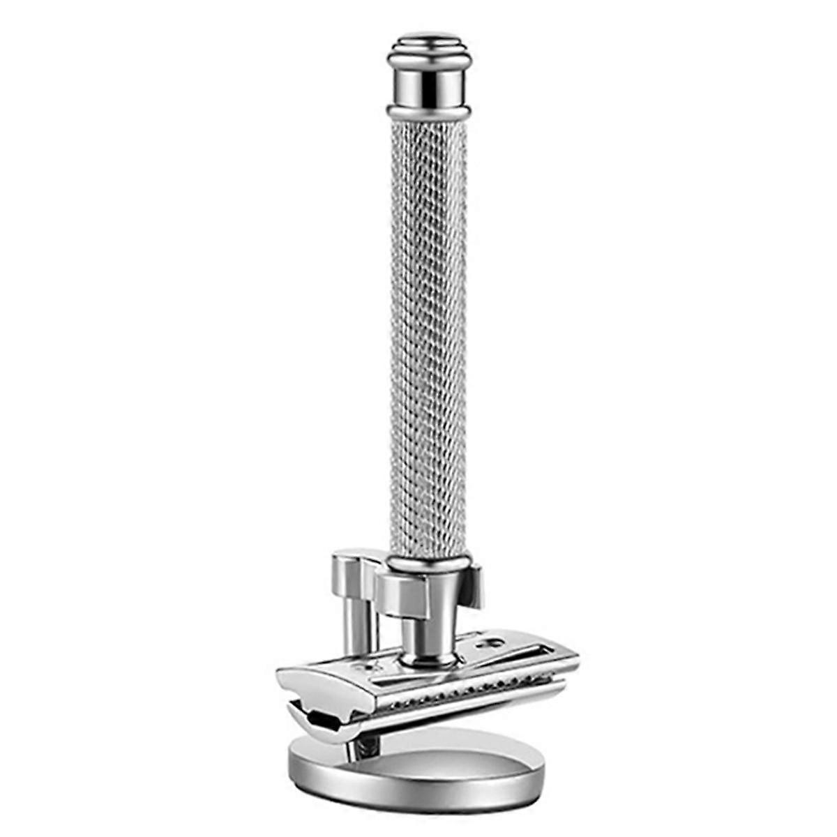 New Mens Folding Shaving Double Edge Classic Shaver Men'S Silver