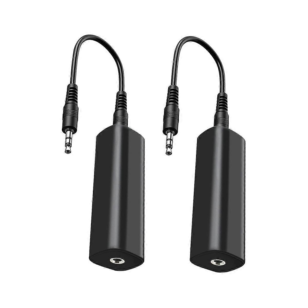 Ground Loop Isolator Noise Filter for Car Audio/Home Stereo,2 PCS with 3.5mm Audio Cables