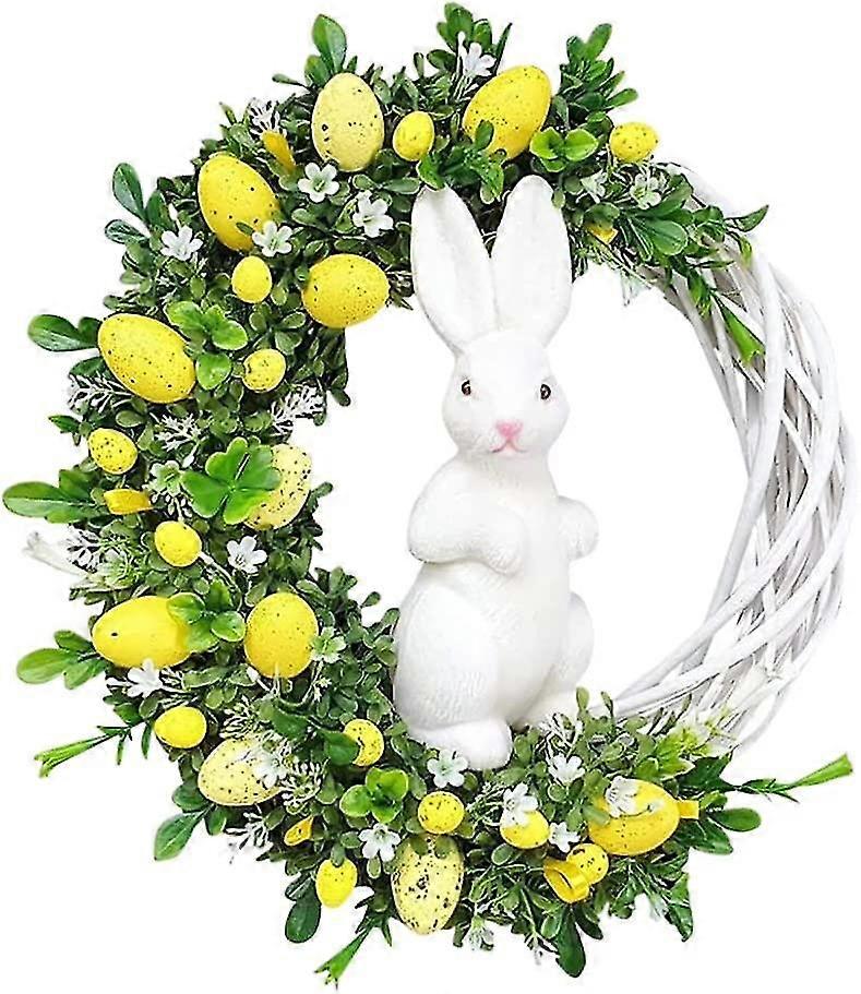 Easter Door Decoration Easter Wreath Bunny Yellow