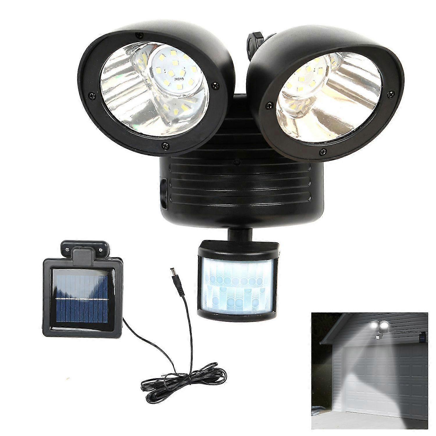 22 Led Dual Security Detector Solar Spot Light Motion Sensor Outdoor Floodlight-Yvan