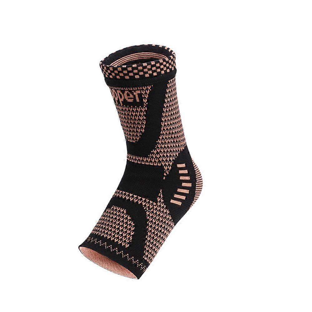 Copper Ankle Support Compression Strap Achilles Tendon Brace Sprain Sports