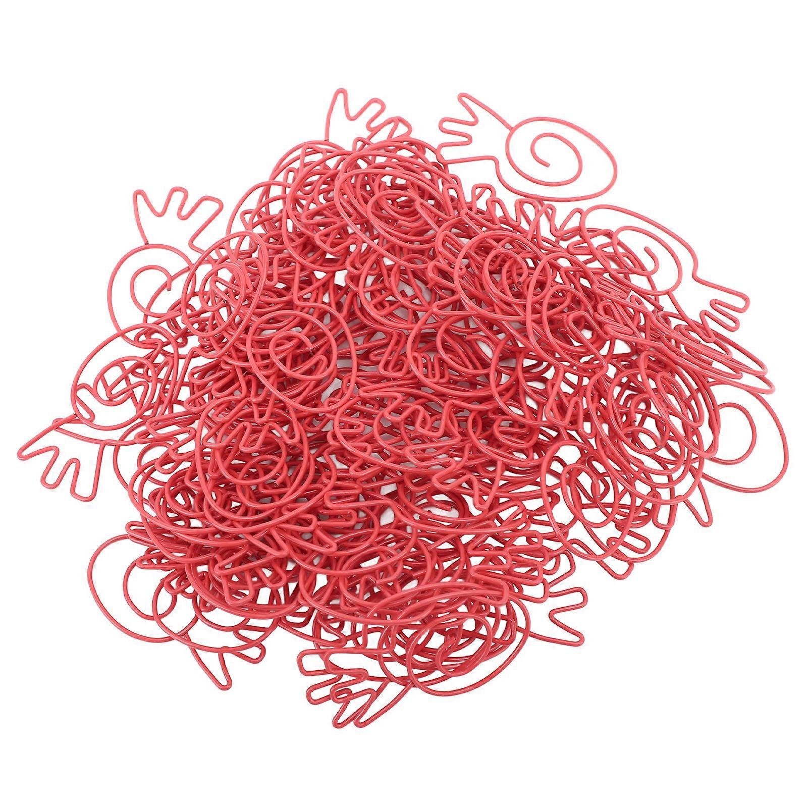 100Pcs Carrot Paper Clips Carrot Shape Strong Metal Anti Slip Rustproof Cute Paper Clips for Document Files Letters Red Carrot