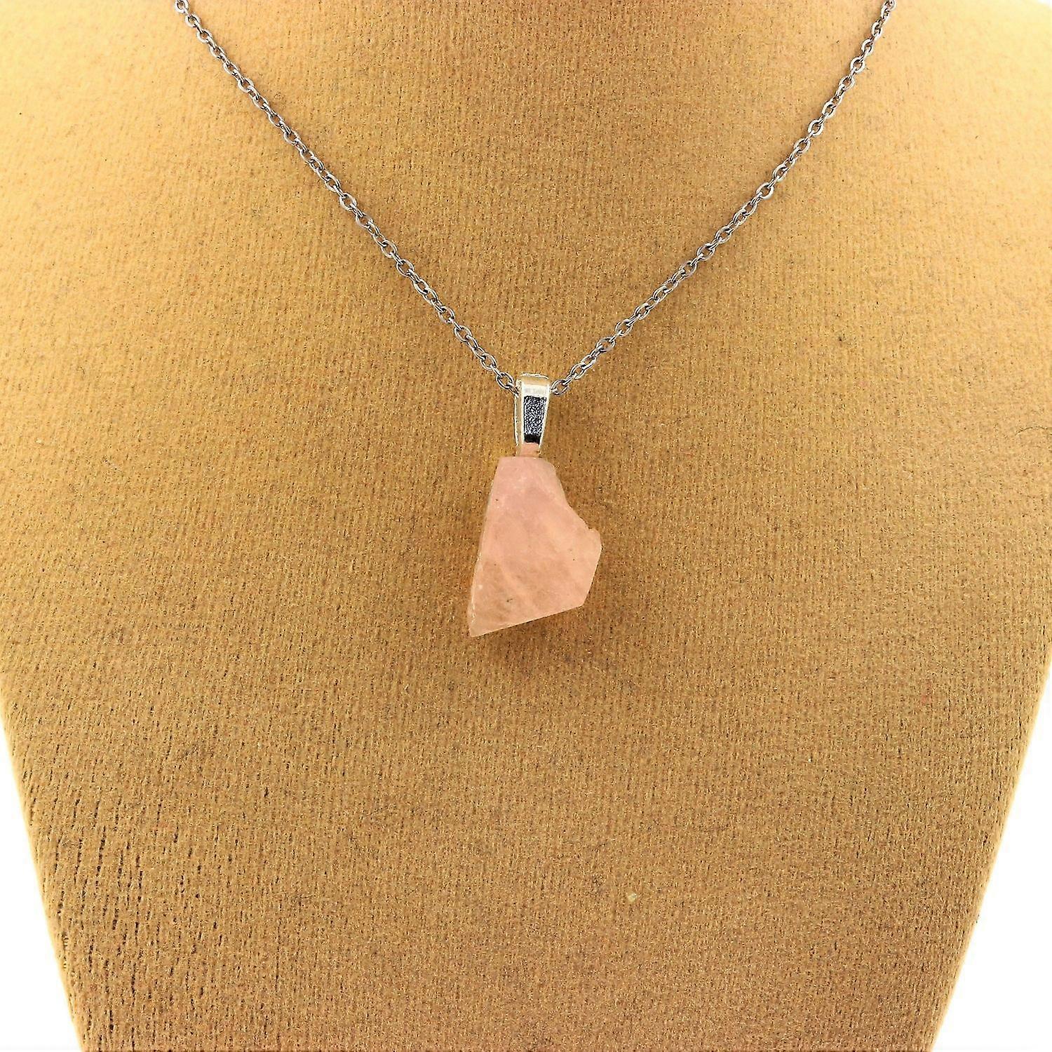 Raw Morganite necklace 8.98 carats