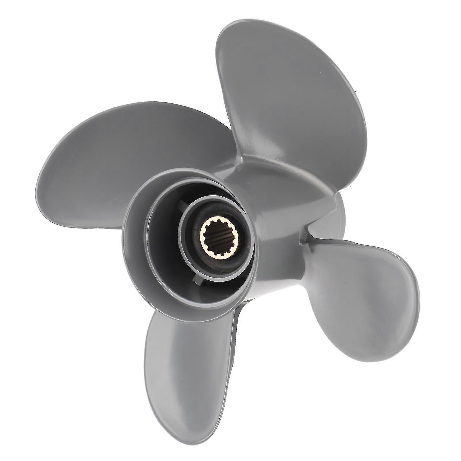 Outboard Propeller 10 3/8x13 High Thrust 4 Blades Aluminum Alloy for 35-60HP Engine