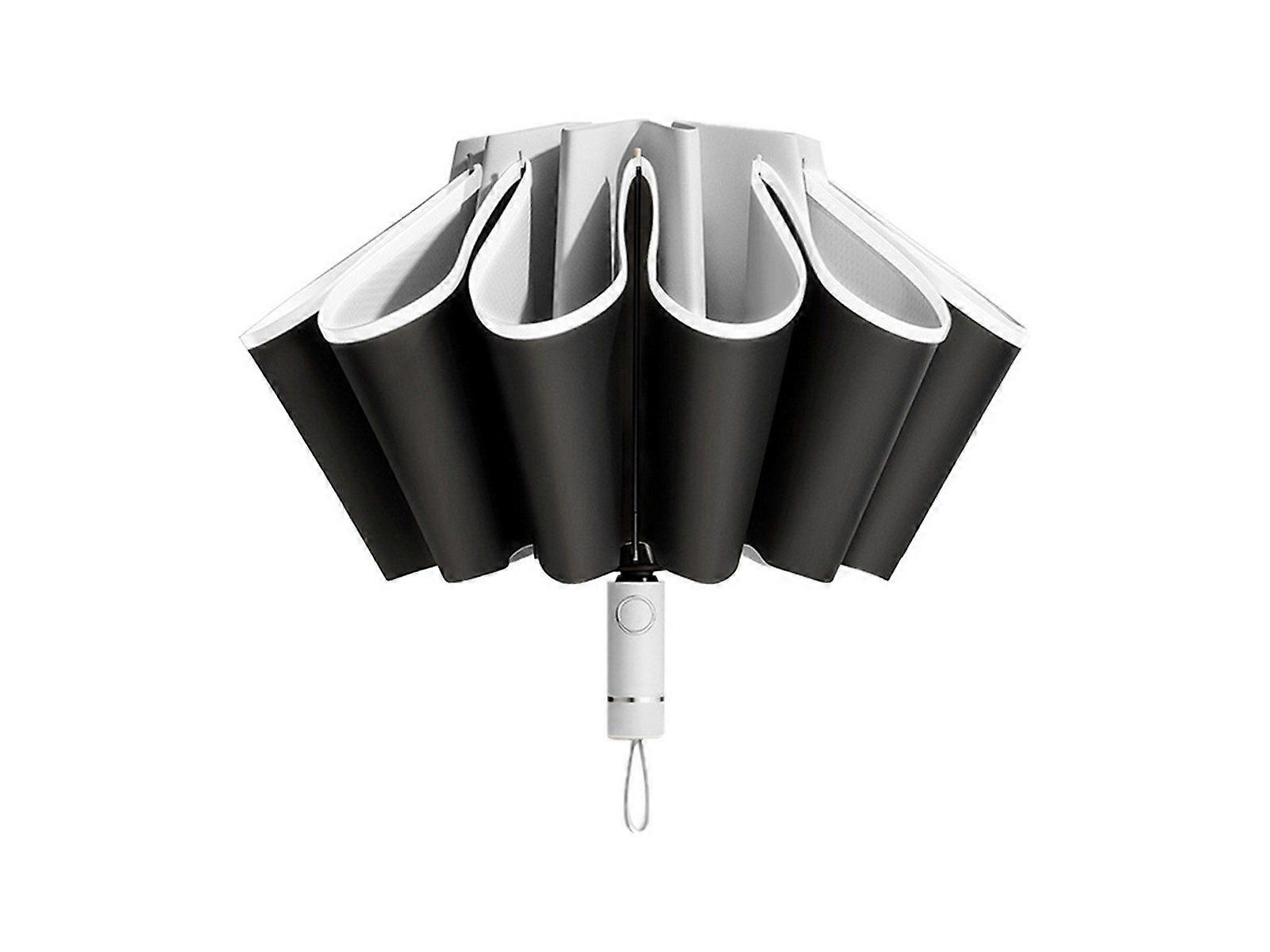 Windproof Inverted Umbrella Automatic Folding Reverse Sun Umbrella-Grey